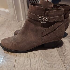 Brown Suede Ankle Boots